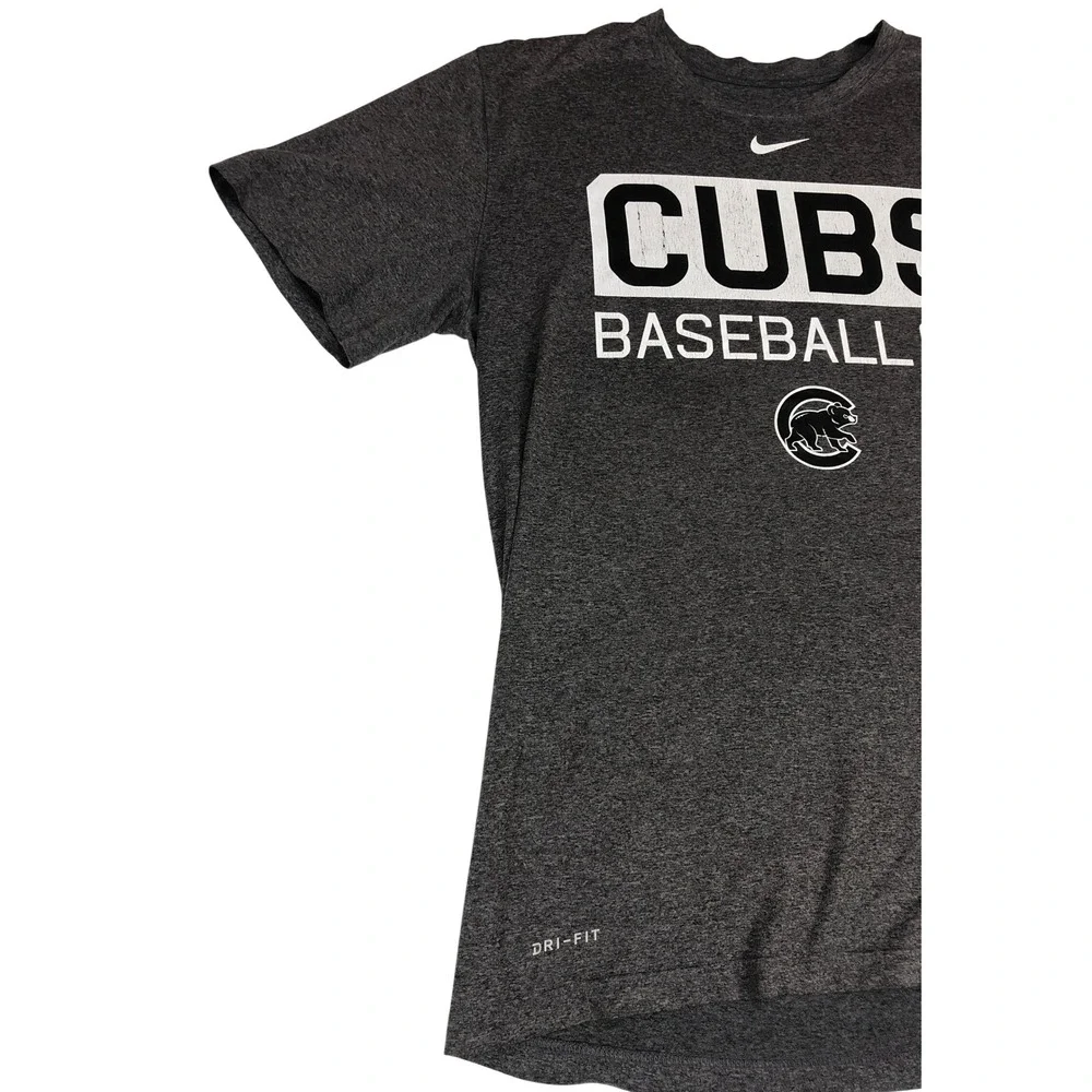 Nike Chicago Cubs Baseball Dri-FIT‎ T-Shirt Charcoal Grey Mens Large 564076-071
